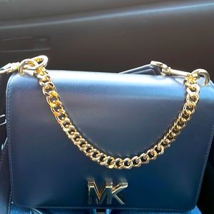 MK detachable Shoulder Strap purse (navy blue)